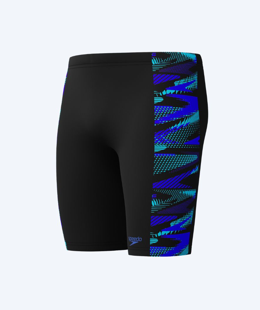 Speedo lange Badehose für Herren - Hyperboom Panel - Schwarz/Donkerblau
