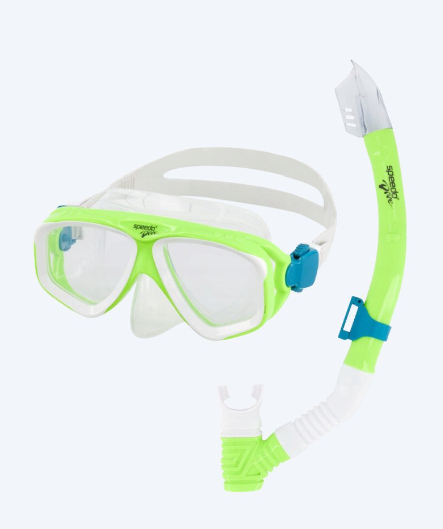 Speedo Combo Schnorchelset für Junioren (6-16) - Adventure - Grün/Klar
