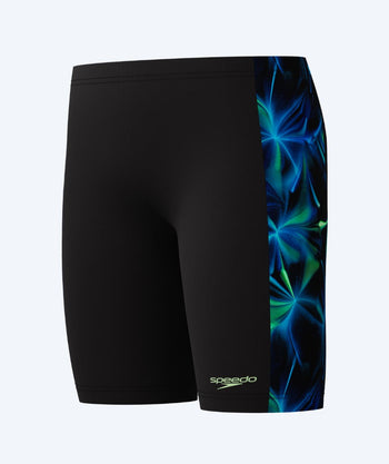 Speedo lange Badehose für Jungen - Print Panel - Schwarz/Grün