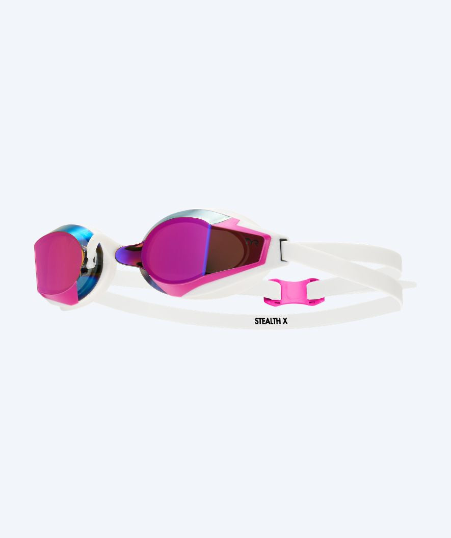 TYR Schwimmbrille - Stealth X Mirrored - Weiß/Rosa