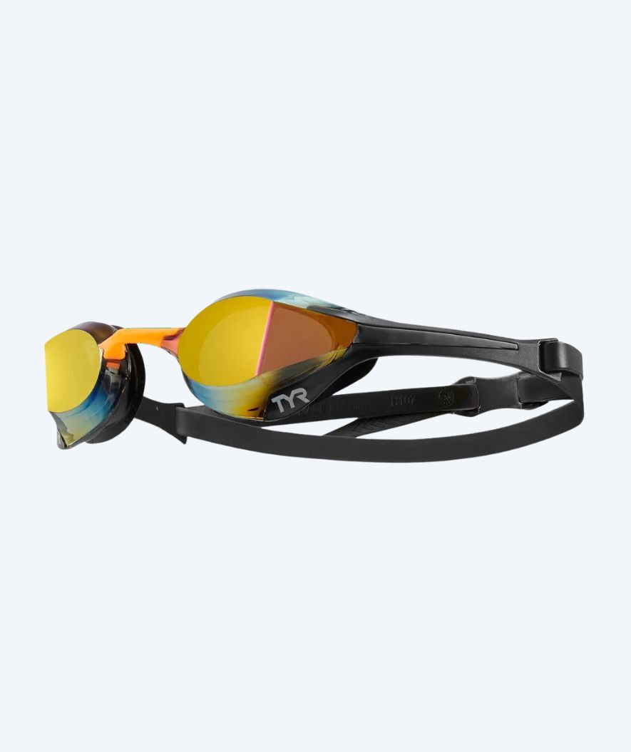 TYR Elite Schwimmbrillen - Tracer-X Elite Mirrored - Schwarz/Orange