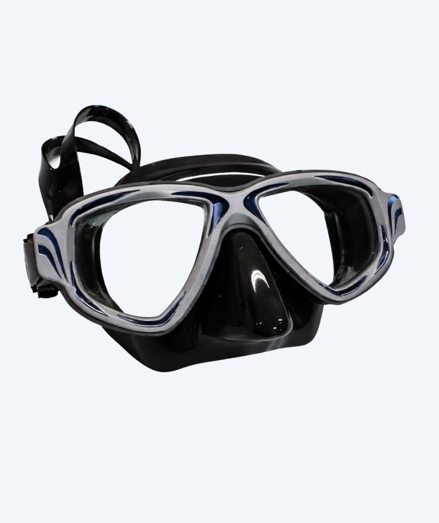 Primotec Tauchmaske mit Sehstärke - M200 (-1.0 – -8.0) und (+1.0 – +4.0) - Schwarz/Grau