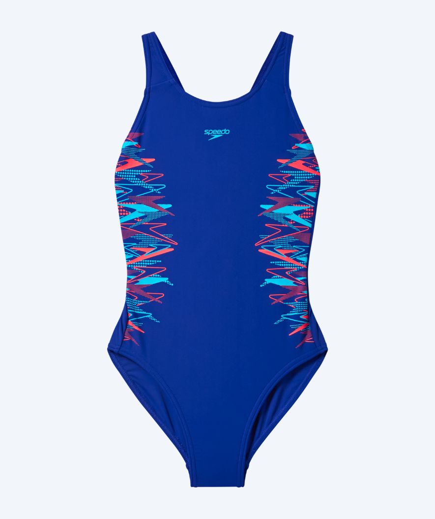 Speedo Badeanzug für Mädchen - Placement Muscleback - Dunkelblau/Hellblau