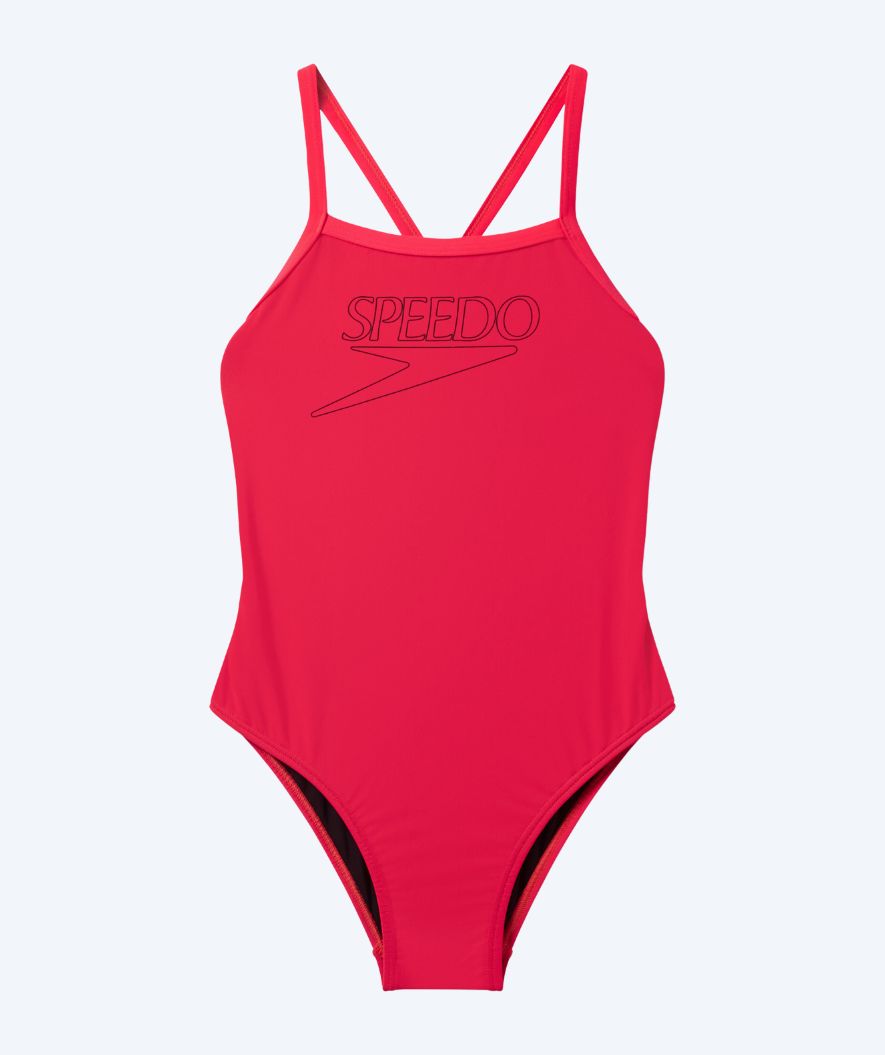 Speedo Badeanzug für Mädchen - Endurance Logo Thinstrap - Hellrosa