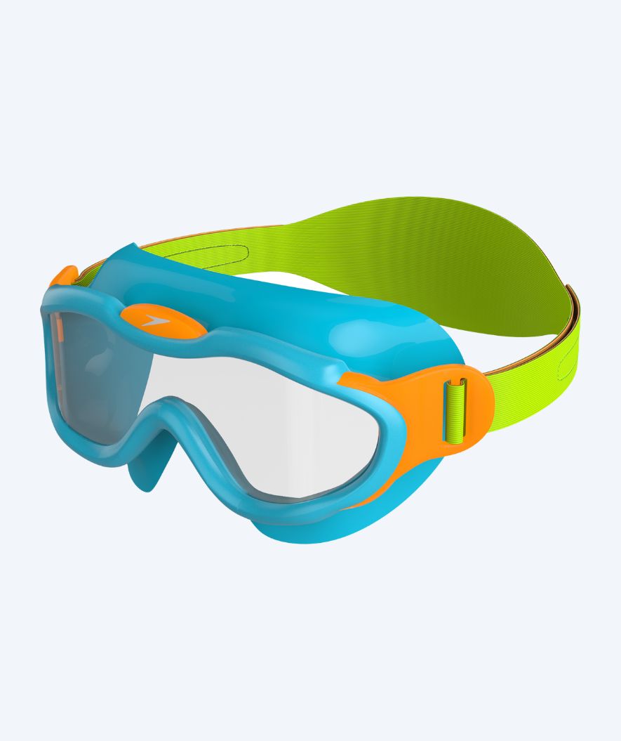 Speedo Schwimmbrille für Kinder (2-6) - Sea Squad Mask - Hellblau/Hellgrün