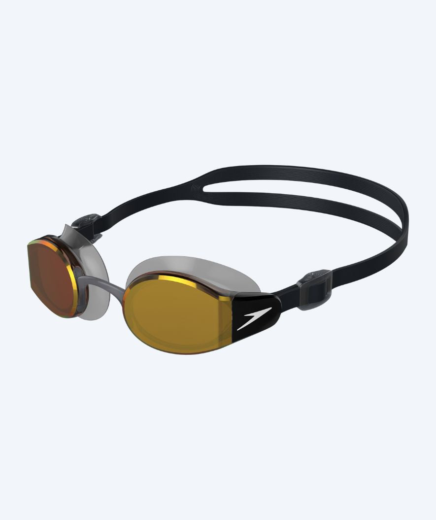 Speedo Schwimmbrille für Freizeitschwimmer - Mariner Pro Mirror - Schwarz/Gold