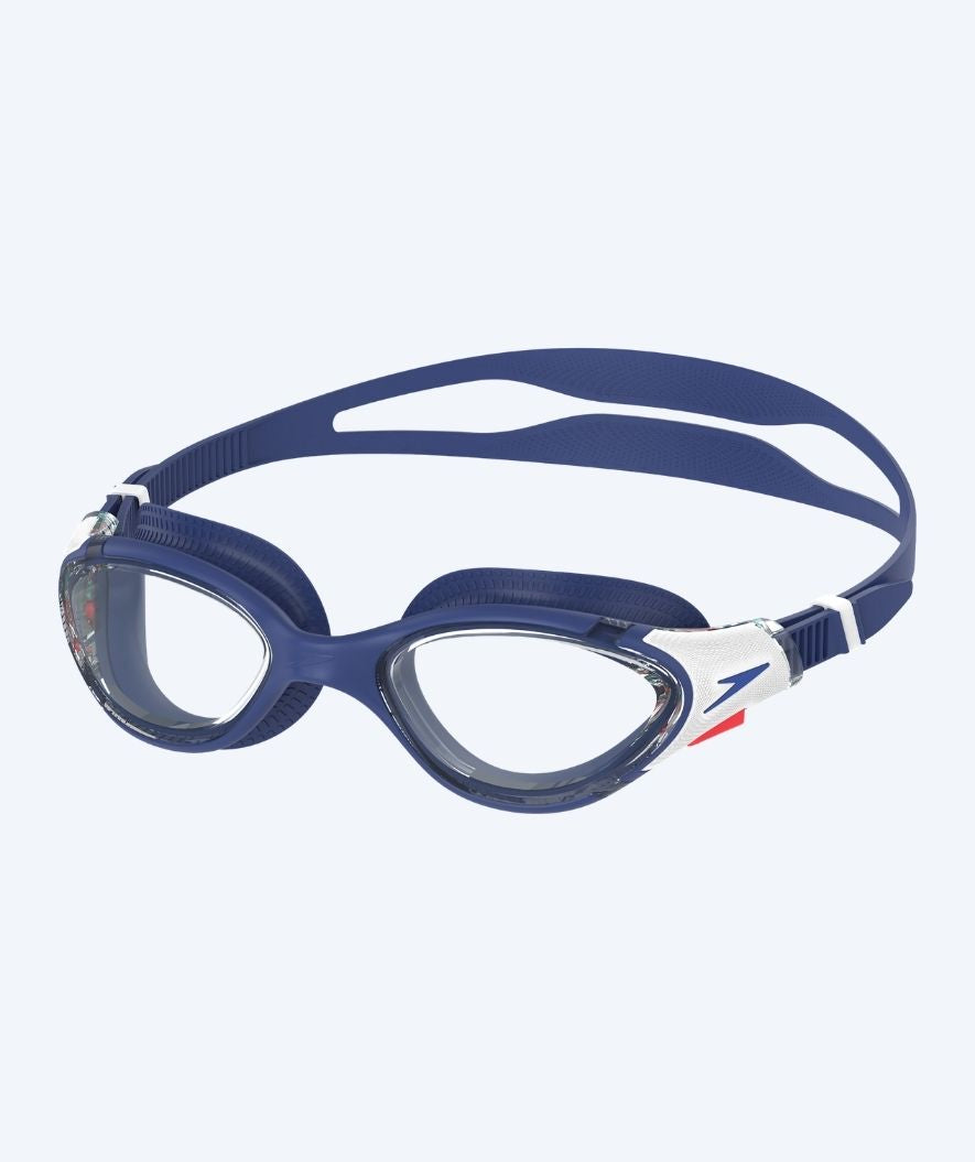 Speedo Schwimmbrillen mit Sehstärke für Kurzsichtige Erwachsene - (-1.5) – (-6.0) - Biofuse 2.0 - Dunkelblau/Klar