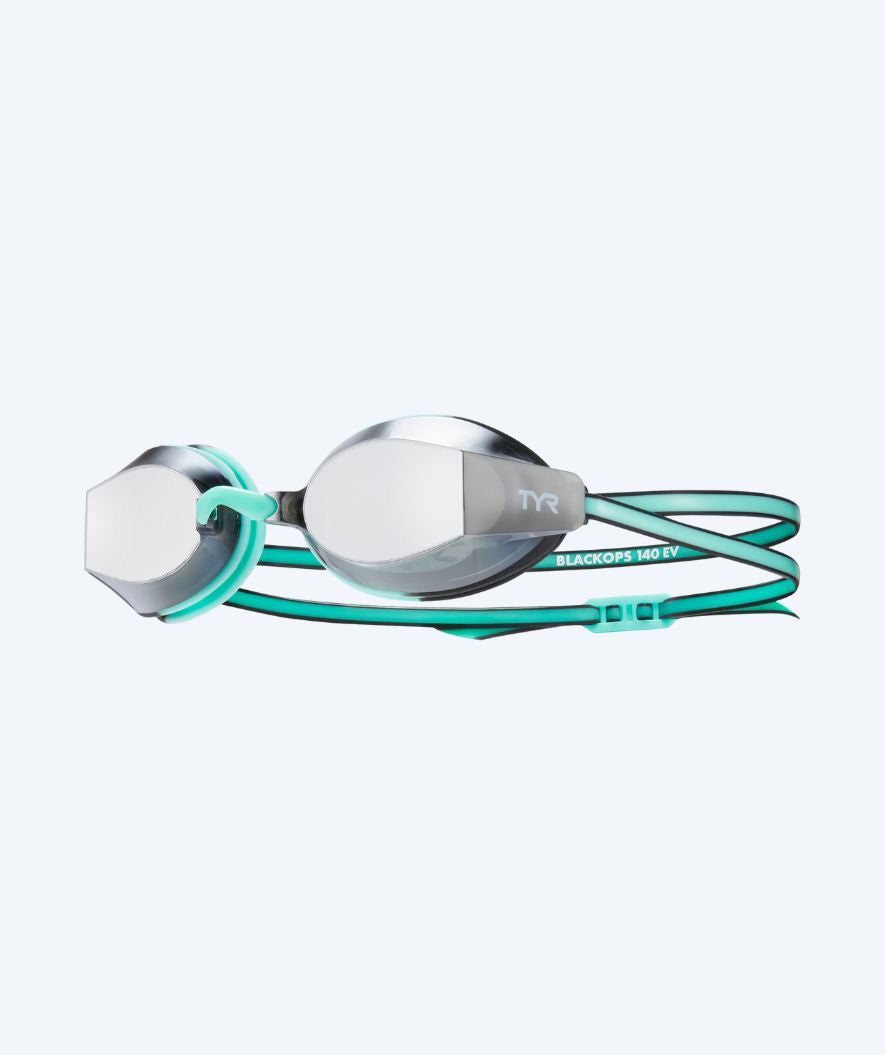 TYR Schwimmbrille für Damen - Blackops 140 EV Mirrored - Hellgrün/Silber