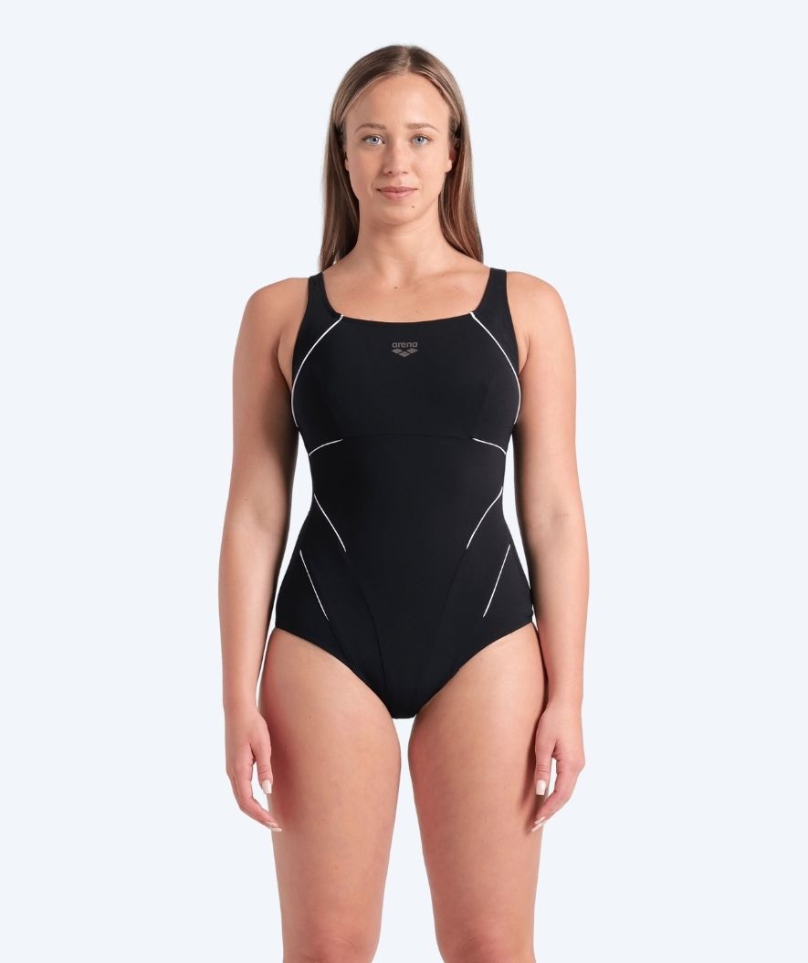 Arena Badeanzug mit Einlagen für Damen - Jewel - Schwarz/Weiß