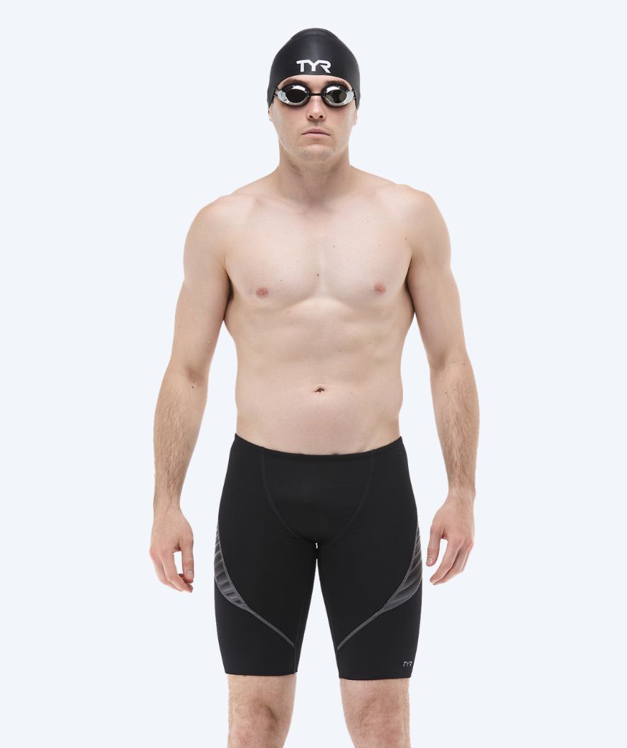 TYR lange Badehose für Herren - Curve Splice Zollner - Schwarz/Grau