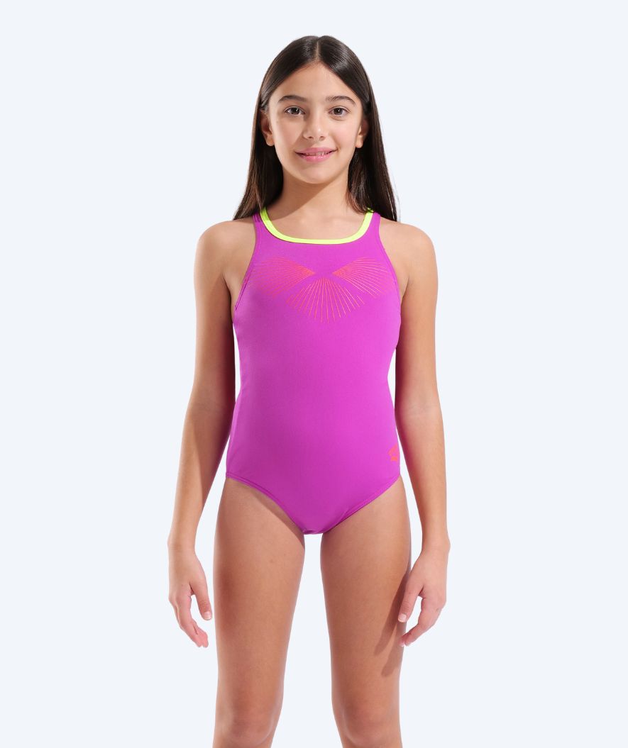 Arena Badeanzug für Mädchen - Bay Swim Pro Back - Rosa/Grün