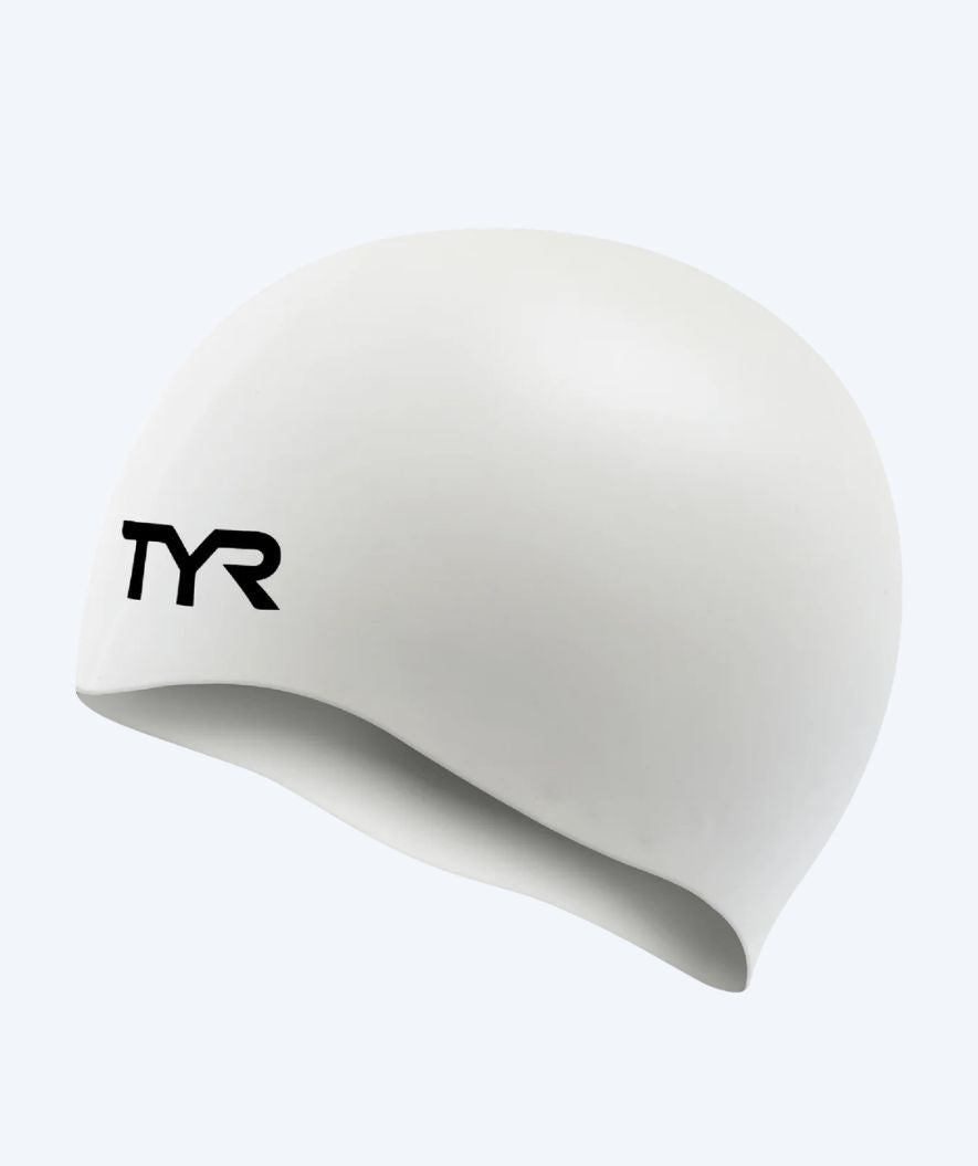 TYR Badekappe für Junioren (8-16) - Silicone - Weiß