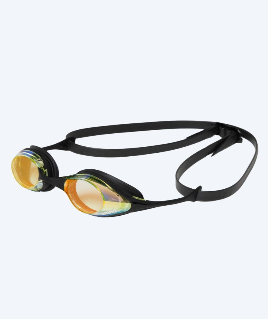 Arena Elite Schwimmbrille - Cobra SWIPE Mirror - Schwarz/gelb