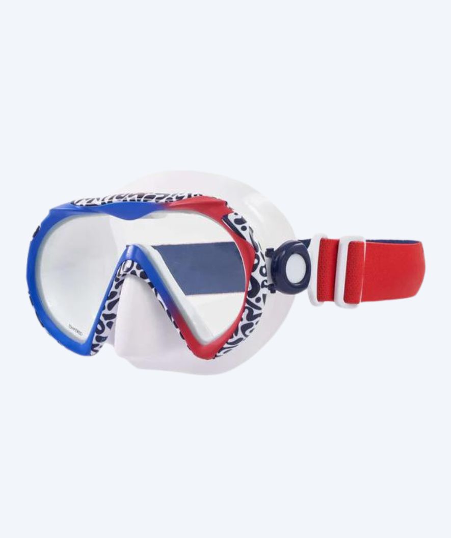 Aqualung Tauchermaske für Erwachsene - Compass - Blau/rot