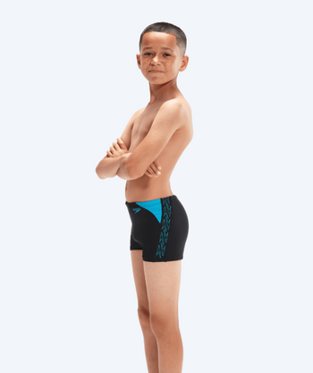 Speedo Aquashorts für Jungen - Hyperboom Splice - Schwarz/Blau