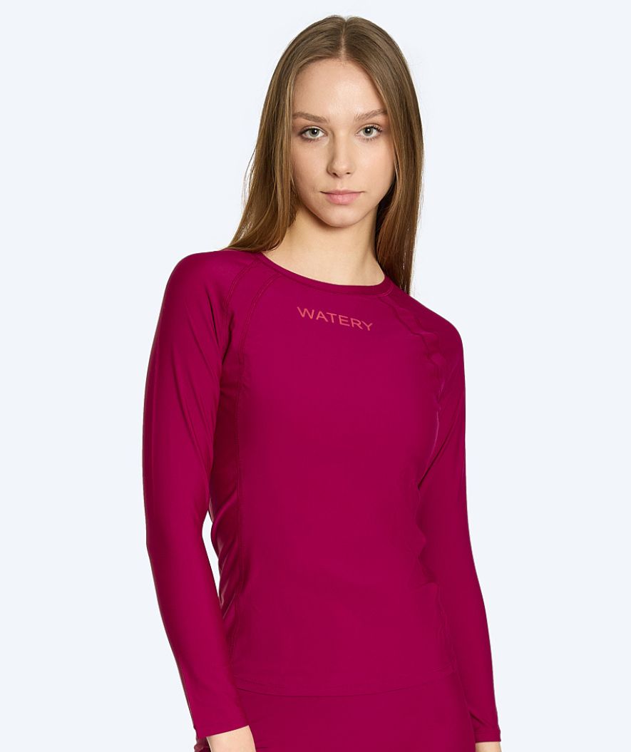 Watery UV Shirt für Damen - Remington Langarm Rashguard - Dunkelrot
