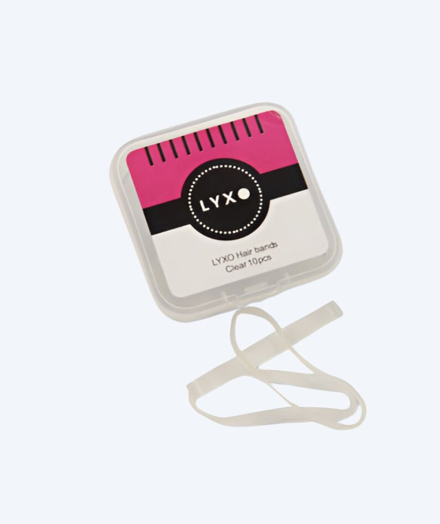 Lyxo elastische Haarbänder zum Schwimmen (10 Stück) - Durchsichtig
