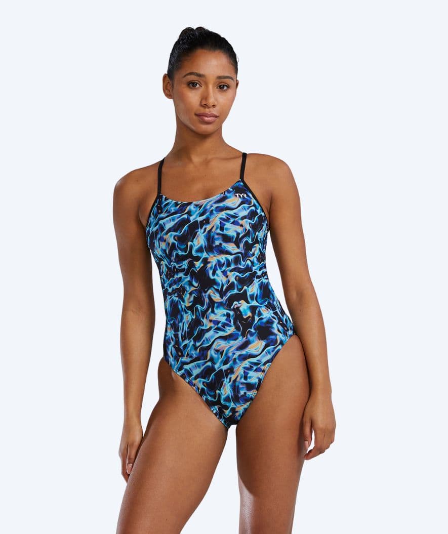 TYR Badeanzug für Damen - Durafast Energia Cutoutfit - Blau/grün