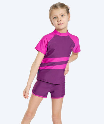 Watery UV Shirt für Kinder - Manami Kurzarm Rashguard - Lila