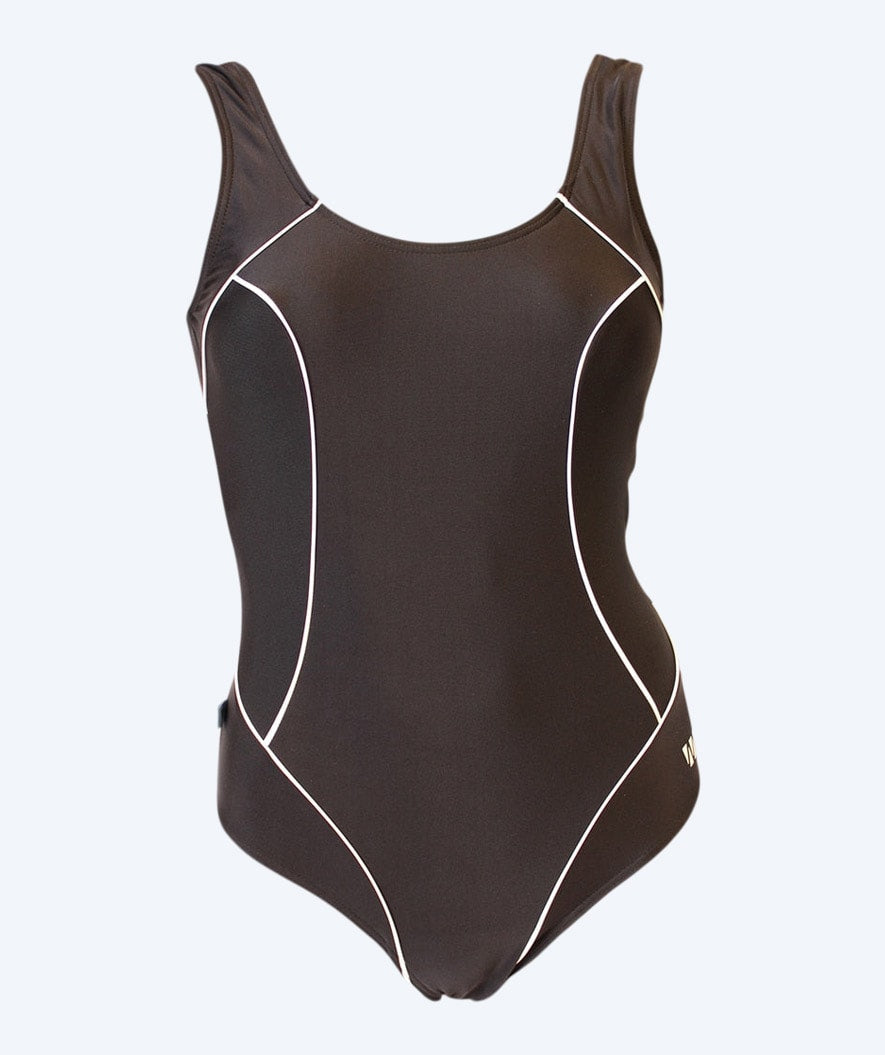 Mirou Badeanzug für Damen in Plus Size - Classic 241s - Schwarz/Weiß
