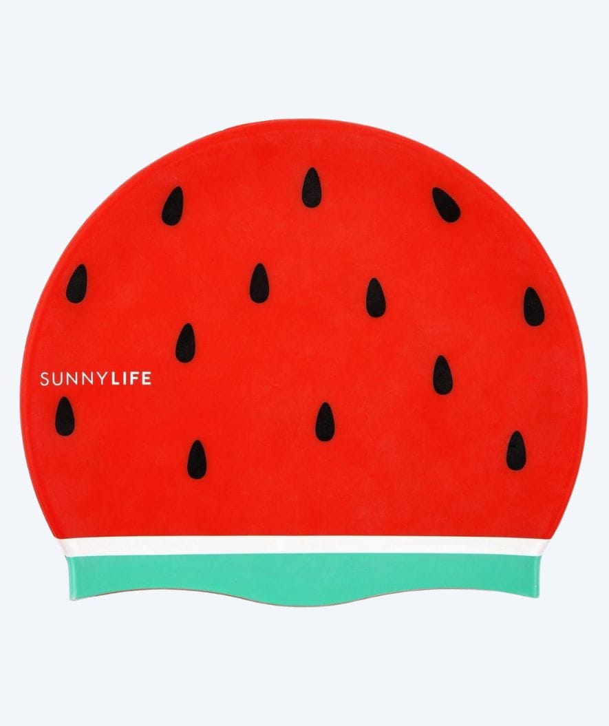 Sunnylife Badekappe für Kinder - Watermelon - Rot/grün