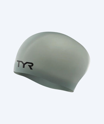 TYR Badekappe für langes Haar - Silicone - Grau