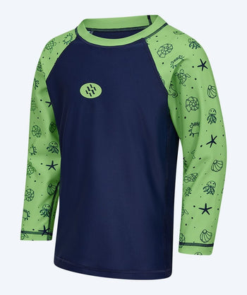 Watery UV-Shirt für Kinder - Brandman Langarm Rashguard - Grün/blau