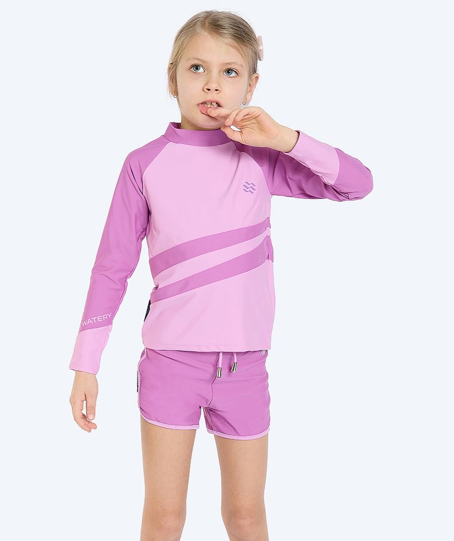 Watery UV Shirt für Kinder- Manami Langarm Rashguard - Atlantic Purple
