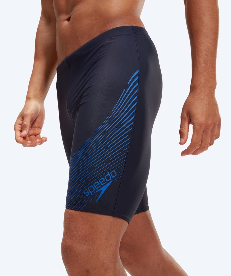 Speedo lange Badehose für Herren - Medley Logo - Dunkelblau/blau