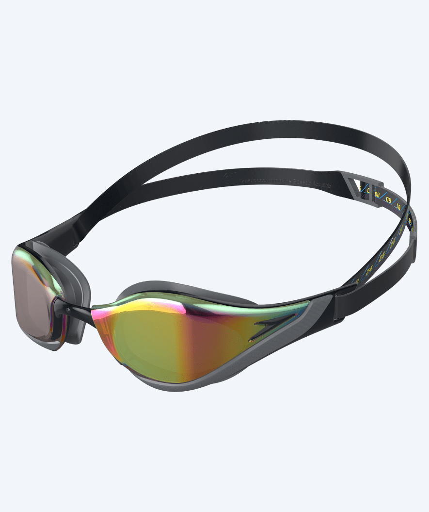 Speedo Elite Schwimmbrillen - Fastskin Pure Focus Mirror - Grau/gold (Mirror Scheiben)