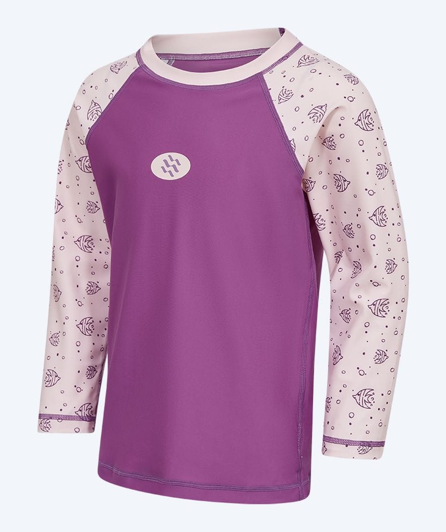 Watery UV Shirt für Kinder - Brandman Langarm Rashguard - Rosa/Lila