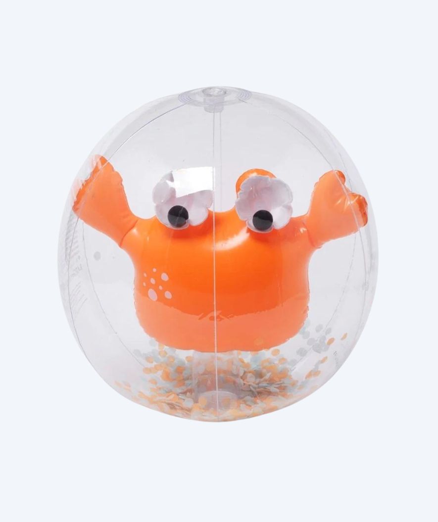 Sunnylife Badebälle - Crab 3D Beach Ball - Orange/klar
