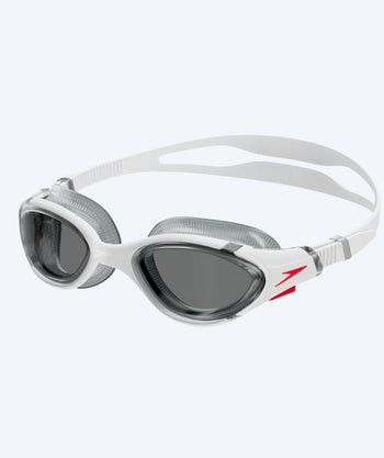 Speedo Schwimmbrille für Freizeitschwimmer - Biofuse 2.0 - Weiß (Smoke Scheiben)