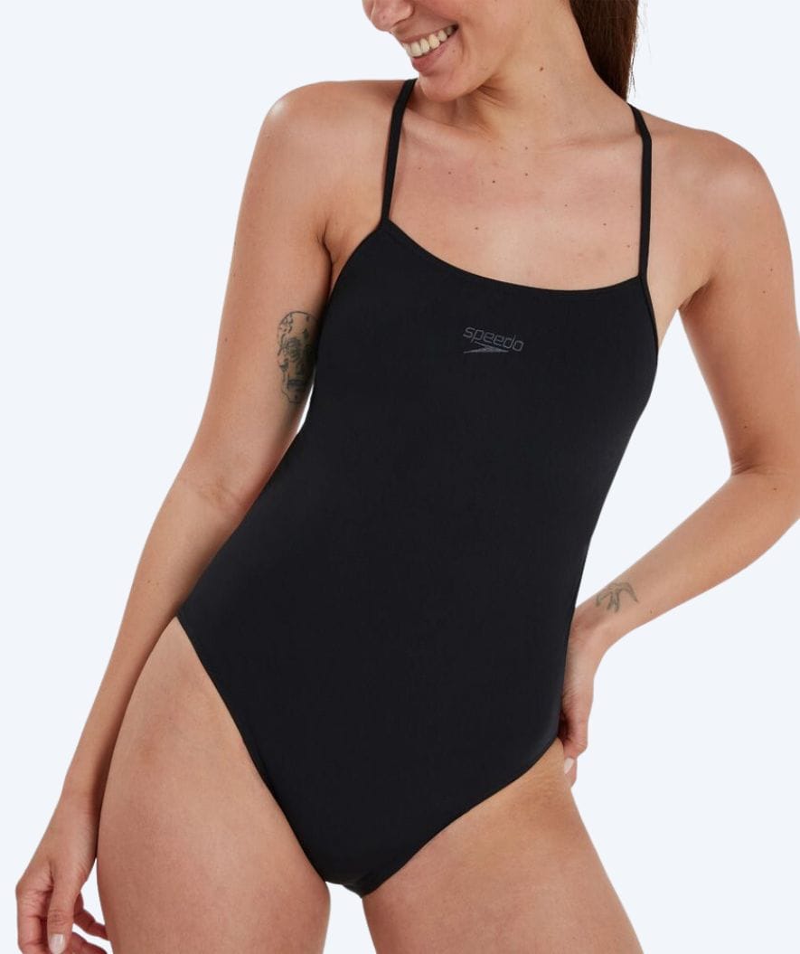 Speedo Badeanzug für Damen - Eco Endurance Thinstrap - Schwarz