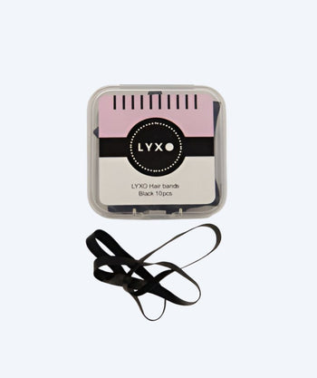 Lyxo elastische Haarbänder zum Schwimmen (10 Stück) - Schwarz