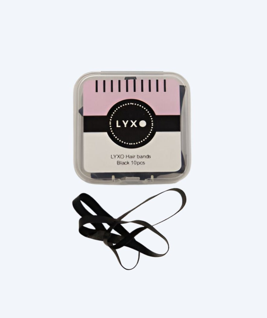 Lyxo elastische Haarbänder zum Schwimmen (10 Stück) - Schwarz