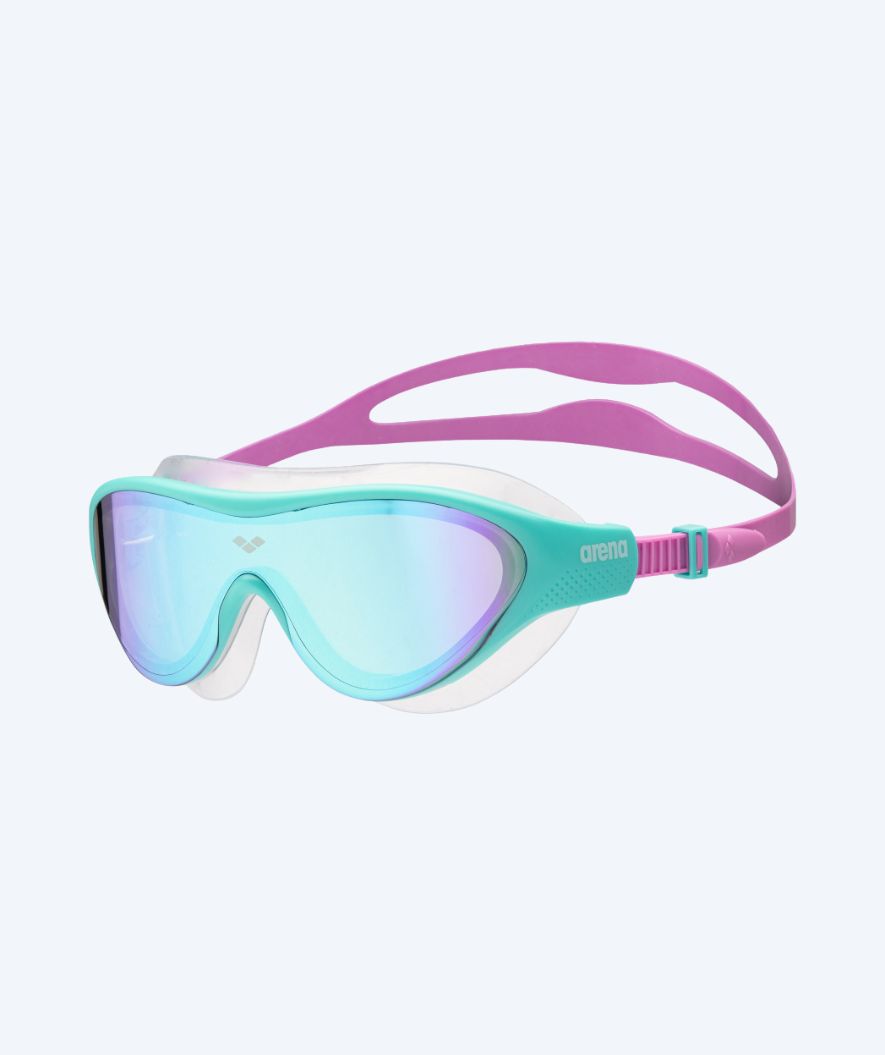 Arena Schwimmmaske für Kinder (6-12) - The One - Türkis/lila (Spiegelglas)