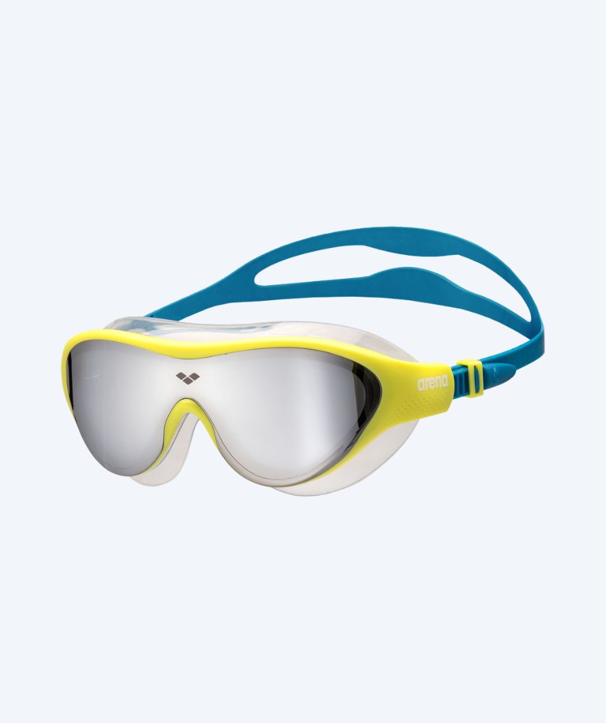 Arena Schwimmmaske für Kinder (6-12) - The One - Gelb/silber (Spiegelglas)