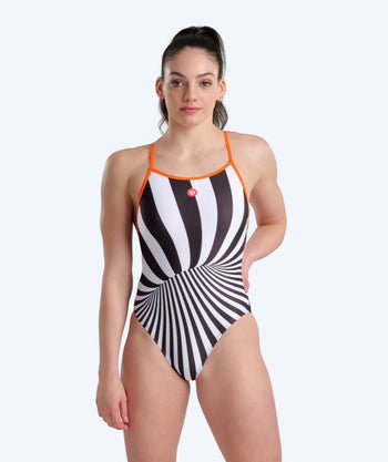 Arena Badeanzug für Damen - Crazy - Schwarz/weiß