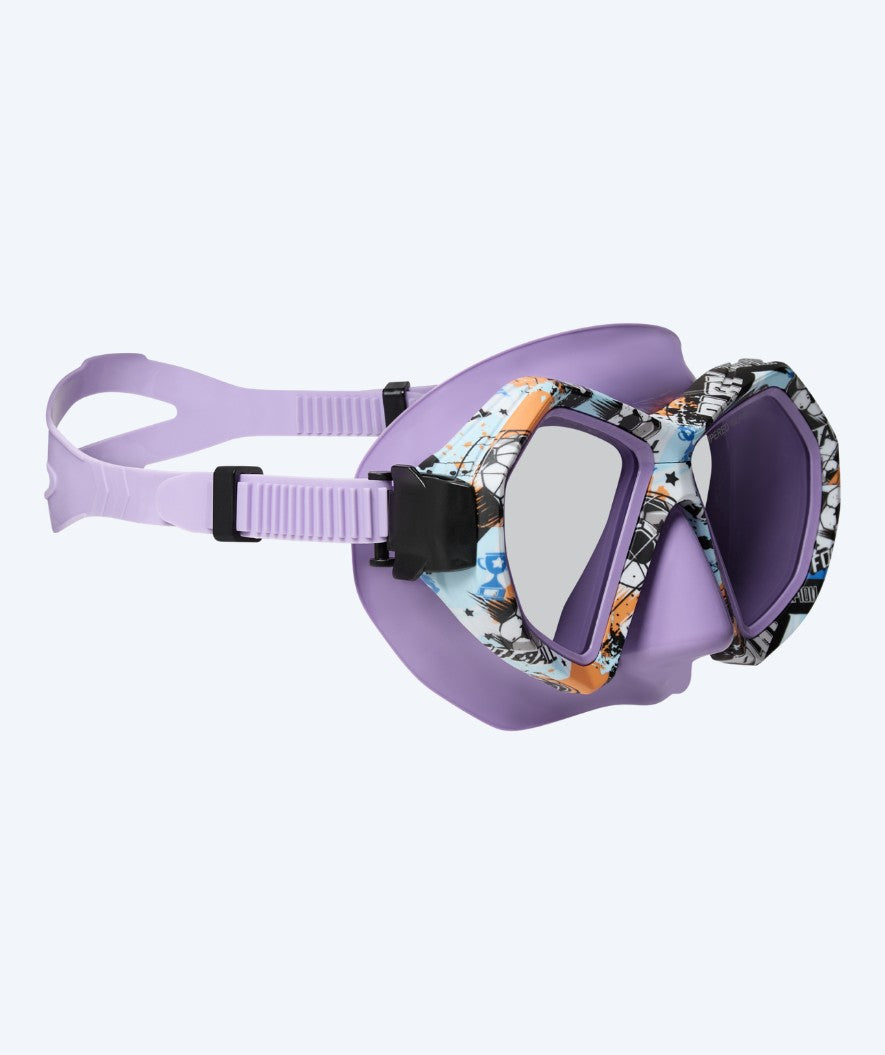 Watery Tauchmaske für Junioren (8-15) - Riku Camo - Lila