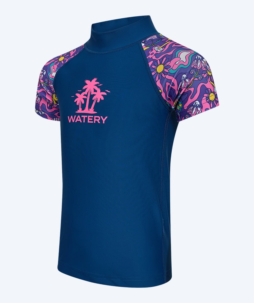Watery UV Shirt für Kinder - Osiris Kurzarm Rashguard - Mehrfarbig/Donkerblau