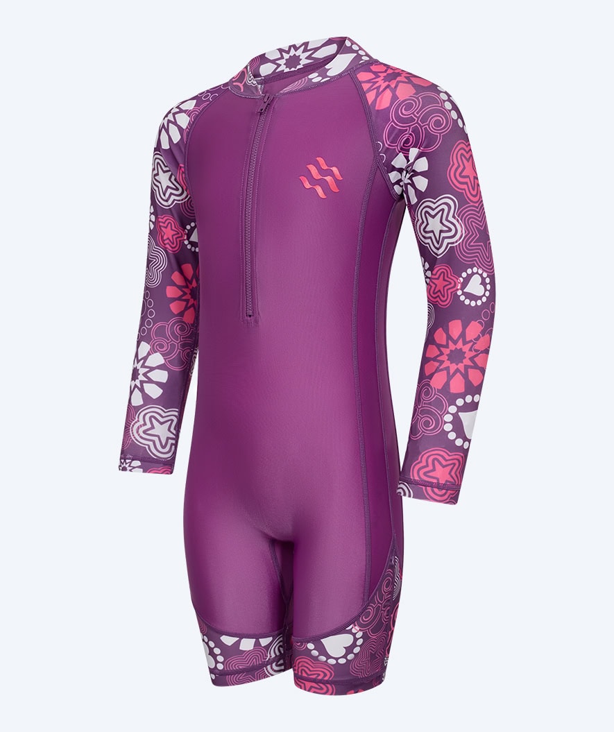 Watery UV Anzug für Kinder - Athena Langarm Rashguard - Lila