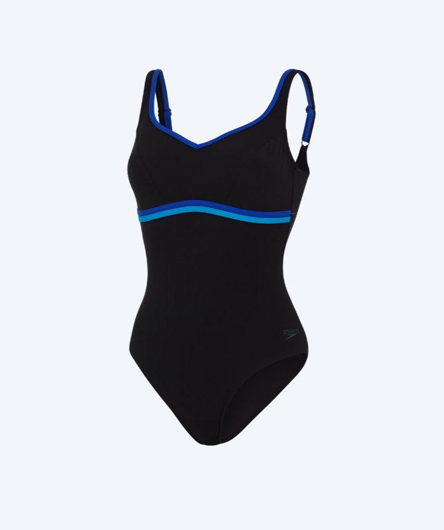 Speedo Badeanzug für Damen - Contourluxe - Schwarz/blau