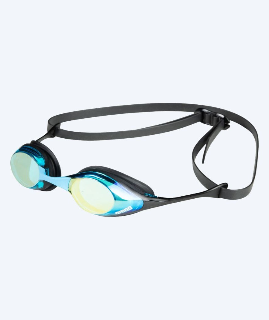 Arena Schwimmbrille fürs Training - Cobra SWIPE Mirror - Schwarz/aqua