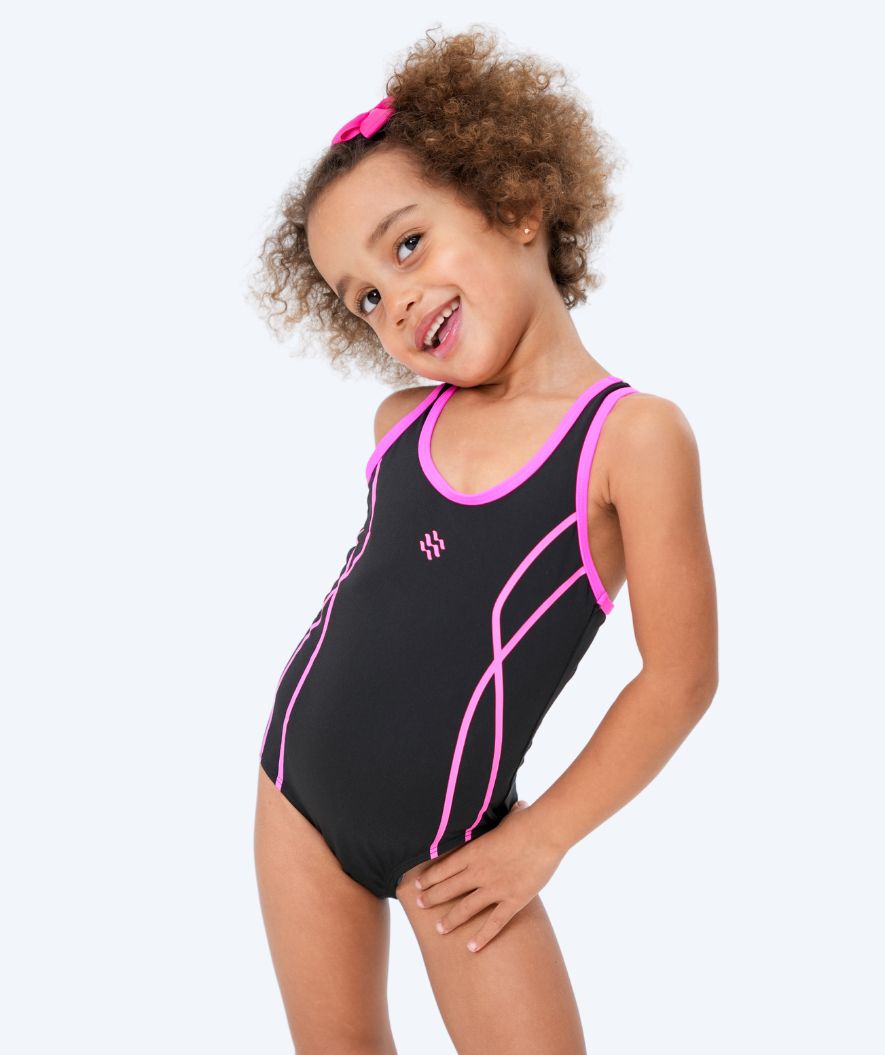 Watery Badeanzug für Mädchen - Hurley - Schwarz/Rosa