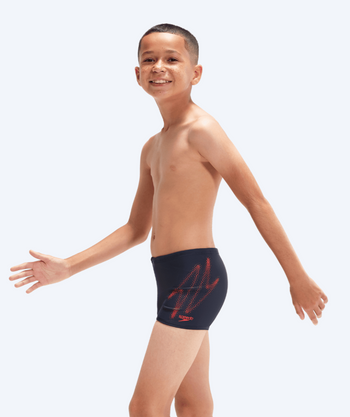 Speedo Aquashorts für Jungen - Hyperboom Placement - Blau/Rot