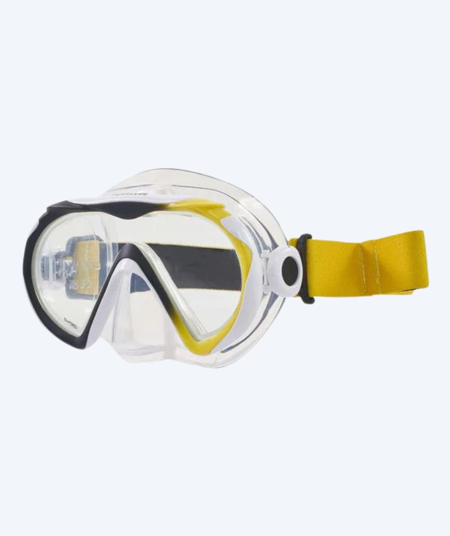 Aqualung Tauchermaske für Erwachsene - Compass - Schwarz/gelb