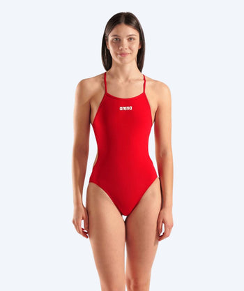 Arena Badeanzug für Damen - Solid Tie Back - Rot