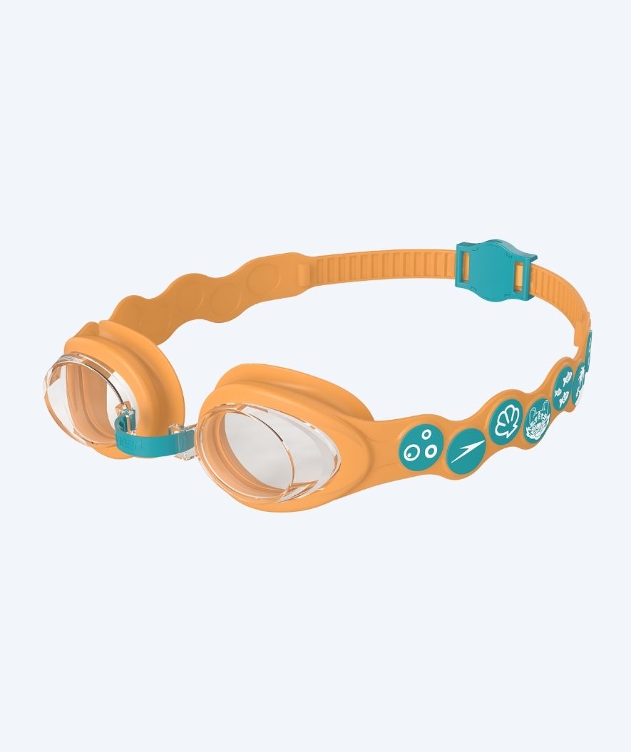Speedo Schwimmbrille für Kinder (3-6) - Infant Spot - Orange/Grün