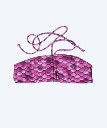 Kuaki Mermaids Meerjungfrau Bikini Top für Mädchen - Hellrosa